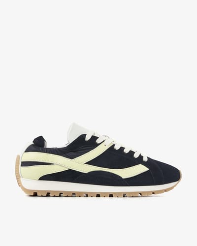 VIA VAI Scott Nala Sneakers Dames - Leer,Su�de,Textiel - Blauw