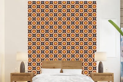 Behang - Fotobehang Retro - Vintage - Design - Cirkel - Breedte 225 cm x hoogte 280 cm