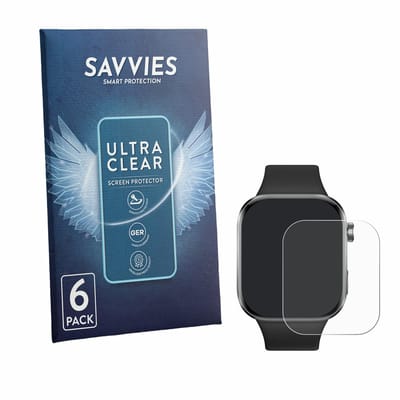 Savvies - Screenprotector voor Xiaomi Redmi Watch 6 - Folie Beschermfolie transparant 6 Stuks