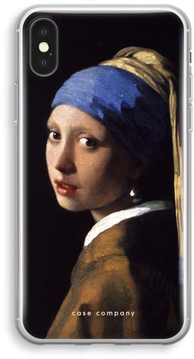 Case Company® - Hoesje geschikt voor iPhone XS hoesje - The Pearl Earring - Soft Cover Telefoonhoesje - Bescherming aan alle Kanten en Schermrand