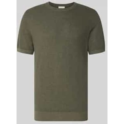 T-shirt van katoenen-linnenmix