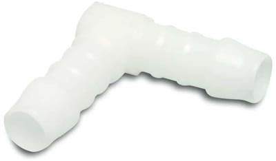 Slangverbinder 10mm, Kunststof, Hoek 90 Graden