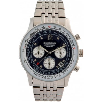 Krug Baumen Air Traveller Diamond 400304DS Heren Horloge 40mm 3 ATM