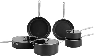 Combekk Element Expert pannenset 10-delig - PFAS-vrij - 100% gerecycled aluminium - Non-stick keramische antiaanbaklaag - Geschikt voor inductie -Zwart
