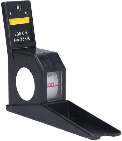 Dailygoods- Hoogtemeter 2 Meter - Wandgemonteerd Meetapparaat - Nauwkeurig 1 mm - ABS Materiaal - Inclusief Schroeven/Packing - Zwart - Groeimeter