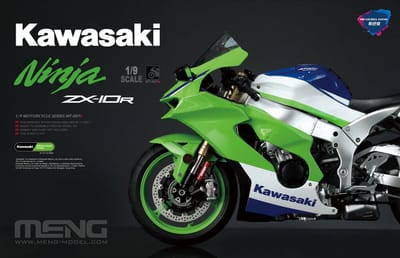 Meng Model Modelbouwpakket Motoren - MENG MT007S Kawasaki Ninja ZX-10R - Superbike - Motorfiets - Pre-Colored Versie! Plastic - 1:9 - Modelbouw