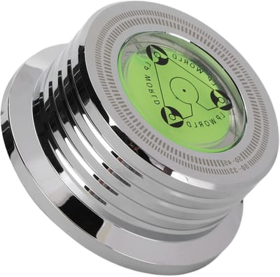 Allecto- Vinylplatenstabilisator - Aluminium - Platenspeler - Schijfklem - Bubbelnivellering - LP-platenspeler - Draaitafels - Schijfstabilisator - Speler - Geschikt voor - Kleur of model - Recordgewichtstabilisator.
