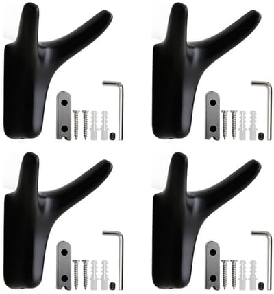 Set van 4 Stierenkop Kapstokhaken - Multifunctionele Wandhaken voor Badkamer, Keuken en Slaapkamer