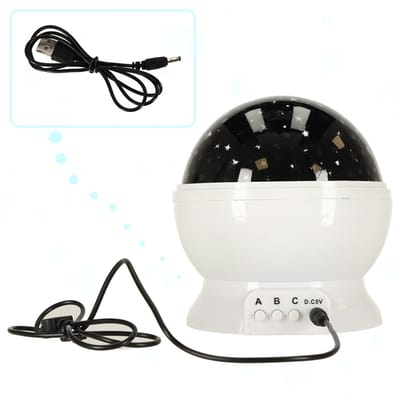 Sterrenprojector Nachtlamp – Galaxy Projector – LED Sterrenhemel voor Kinderkamer – RGB – USB – Wit