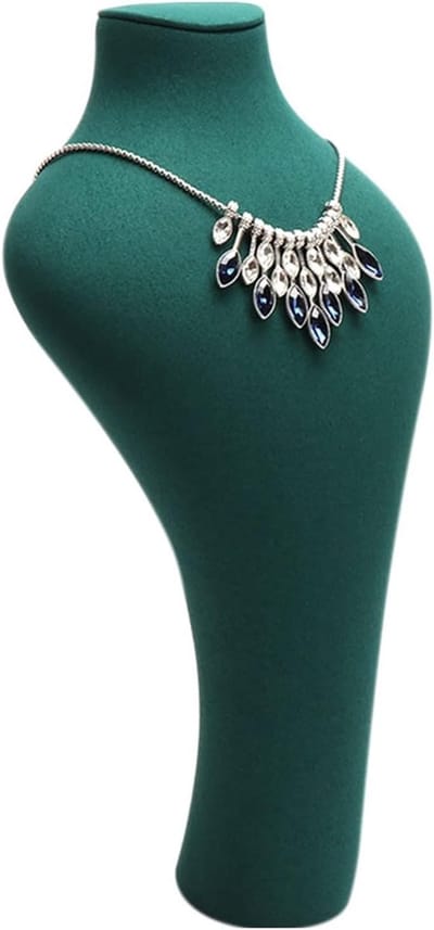 Sieraden Display Stand - Kettinghouder Buste - Sieraden Presenteren - Zachte Fluweel Afwerking - Niet Gespecificeerd - Zwart