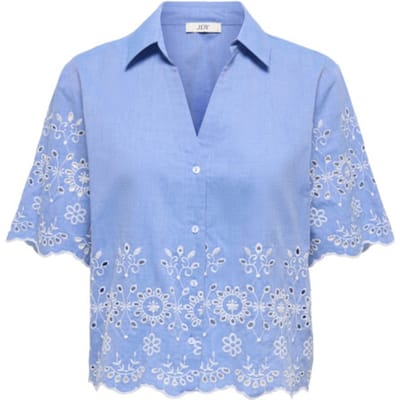 JDY - JDYMARINA 2/4 EMBROIDERY SHIRT WVN - Dames - Blouses