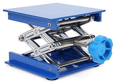 Dailygoods- Laboratoriumheftafel Blauw - Hefhoogte 16 cm - Aluminiumoxide - Verstelbaar - Duurzaam - Stabiele Constructie - Hefbrug