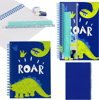Dinosaurussen, schoolset voor jongens, schoolbenodigdheden, schoolstartpakket – 6-delig