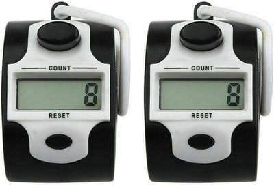 Digitale Tally Teller - Hand Teller - Aanwezigheid Tellen - Compact Ontwerp - 5 Cijfers - Wit