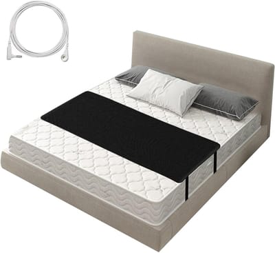 Aardingsmat - Bed mat - Ontspanning thuis - Ademend PU materiaal - 68 x 132 cm - Zwart