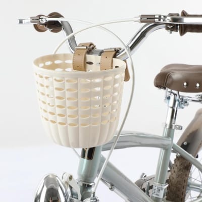 Fietsmand - kinderfietsmand - Universele Kinderfietsmand voor Stuur - Retro Fietsmandje - met Verstelbare PU-Leren Riemen - 17.5x13.5x15 cm - Duurzame Kunststof Stuursier - voor Kinderfiets, Step en Loopfiets