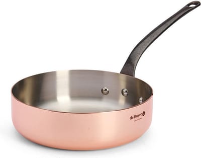 De Buyer Prima Matera Sauteer Pan - Gietijzeren Handvat - Ø 24cm - 90% Koper - 10% Rvs