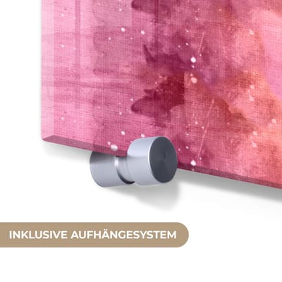 ® Glasschilderij 90x90 cm - Schilderij acrylglas - Wereldkaart - Kleuren - Abstract - Foto op glas - Muurdecoratie woonkamer - Wanddecoratie slaapkamer - Schilderijen