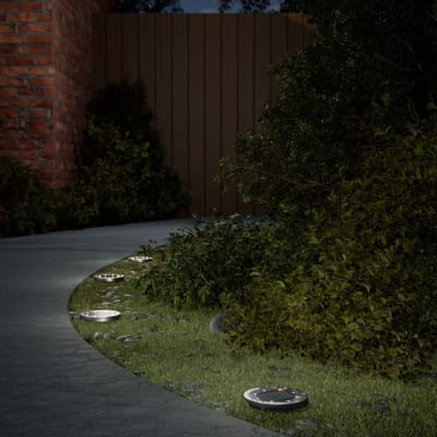 vidaXL Grondlampen 12 st solar met grondpennen warmwit