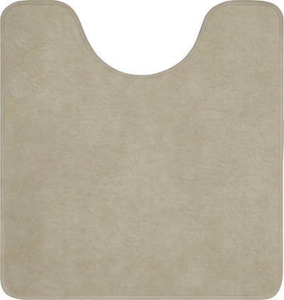 WC mat met uitsparing 55x60 cm - Antislip - Taupekleur - Gewolkt textuur - Natuurlijk - Toiletmat met uitsnijding - Vloermat - Douchemat - Toilet tapijt - Toiletmatten