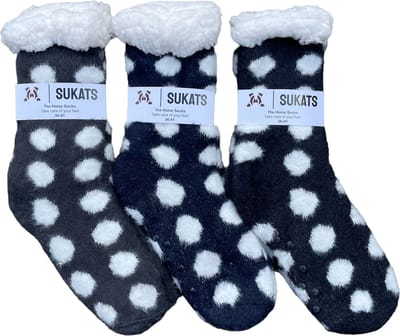 Sukats® Huissokken - Homesocks - 3 Paar - Maat 36-41 - Dames Huissokken - Antislip Sokken - Fluffy Sokken - Slofsokken - Variant 4 - Meerdere Maten en Varianten - Verwarmde Sokken