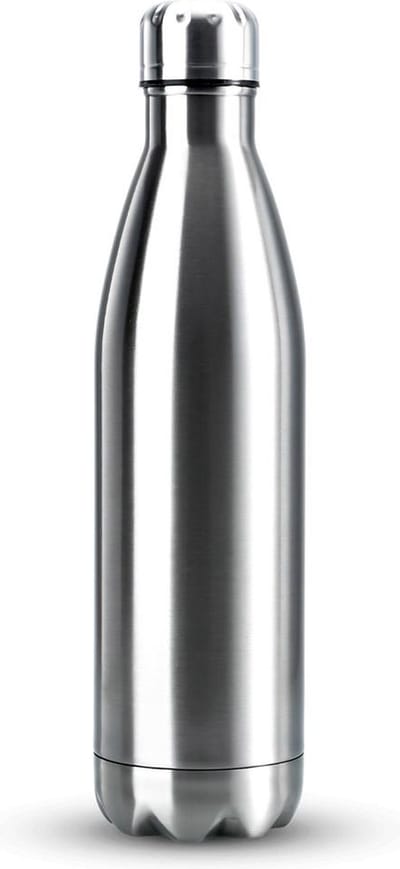 Intirilife vacuümkan in SILVER - 750 ml roestvrijstalen thermosfles Lekvrij, perfect voor koude en warme dranken op het werk, op reis, op de camping enz.