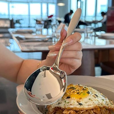 Roestvrij staal groot formaat lepel lange steel pot lepel soeplepel huis keuken essentieel gereedschap servies grote kop lepel