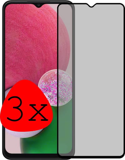 Screenprotector - 3 Stuks Geschikt voor Samsung Galaxy A13 5G - Privacy Filter - Beschermglas - Gehard Glas - Tempered Glass - Screen Protector
