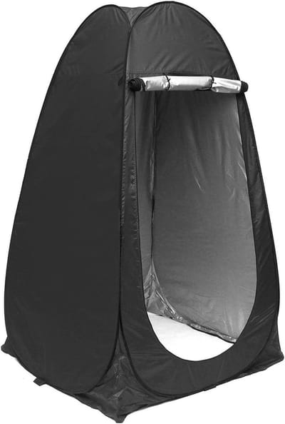 Outdoor Shower Tent - Draagbare Privacy Tent - Kamperen en Reizen - Waterdicht en Opaque - 120x120x195 cm - Zwart