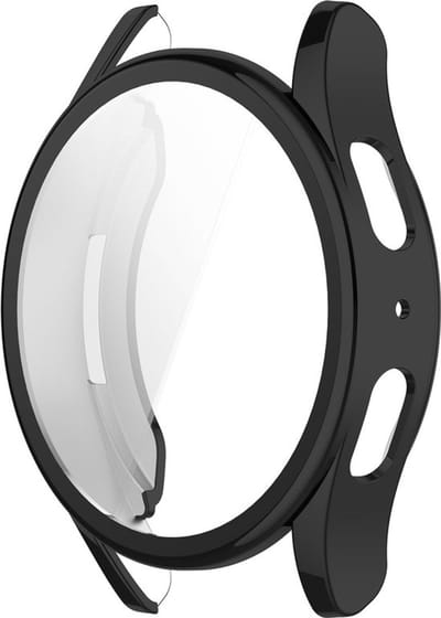 Strap-it Bundel TPU Case + Oplader - Geschikt voor Samsung Galaxy Watch 7 40mm - Zwart Beschermhoesje - USB Oplaadkabel - Schokbestendig - Beschermend - Smartwatch Accessoires - 2 in 1 Bundel