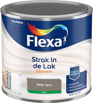Flexa - Strak In De Lak Binnenlak Mat - 85% Veen - Mengverf - 500 Ml