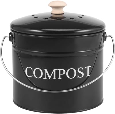 Unyqoos® Keukencompostbak van 3 liter met deksel en handvat voor geurloze afvalverwerking