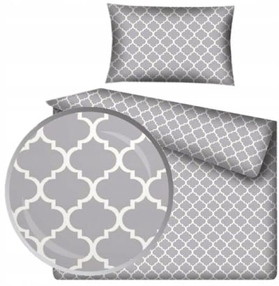 Kinderbeddengoed 90x120 cm - Grijs Marokko Patroon Katoen