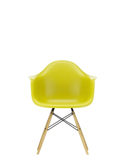 Vitra DAW Eames Plastic Armchair - mosterd RE - gelige esdoorn