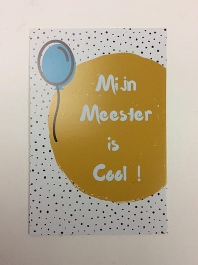 Postkaart cm Mijn Meester is Cool