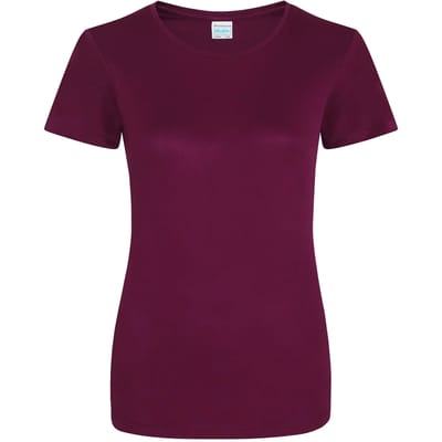 Dames sportshirt met korte mouwen 'Cool T' Burgundy - S
