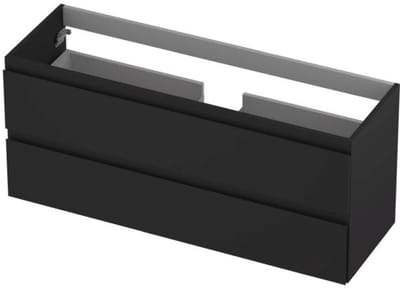 INK - Onderkast 2 Laden Greeploos Gelakt - 1200x400x520 Mm - Mat Zwart