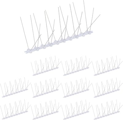 duivenpinnen set van 12 - 25 cm breed - rvs