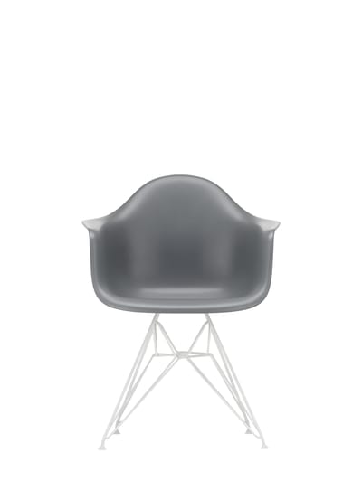 Vitra DAR Eames Plastic Armchair - granietgrijs RE - wit