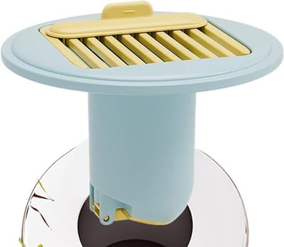 Geurbestendige vloerafvoer - Haarvanger riool - Verstopping voorkomen - Automatisch sluitend - 7.5x7.5x6 cm - Blauw