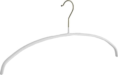 De Kledinghanger Gigant - Kledinghanger - Volwassenen - 8314 - 50 Stuks - Blousehanger - Shirthanger - metaal - Wit - Anti-slip Coating - 46 cm - Kleerhanger (8314_01/50)