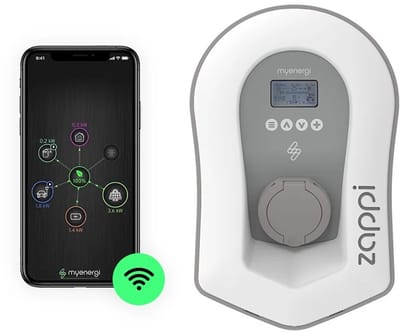 ZAPPI 222UW laadpaal - 3-fasen Type 2 met socket - LET OP ! V2.0 zonder hub