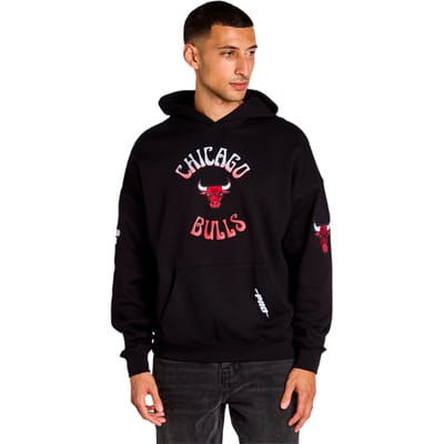 Pro Standard Bulls Wave Hoodies Heren - Zwart - Maat S - Katoen Fleece
