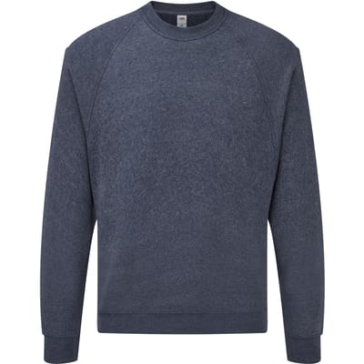 Fruit of the Loom Uniseks Klassiek Raglan Sweatshirt voor volwassenen (Heide-Marine)