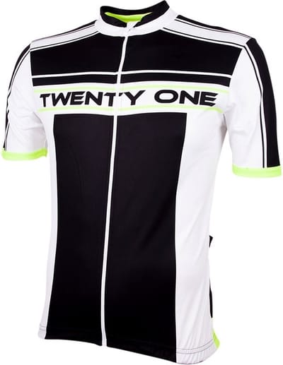 Wielershirt 21 Virages Twenty One zwart Fluo Geel-M