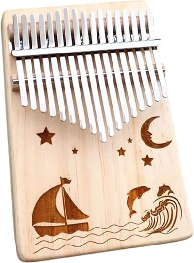 Kalimba Duimpiano - Vingerpiano Muziekinstrument - Muziek Maken - Professioneel Gestemd - 23 cm - Houtkleur