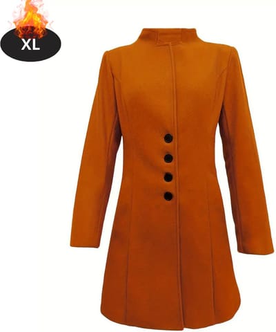 Livano Mantel Dames - Tussenmantel - Jas - Mantelpakje - Trenchcoat - Overjas - Overcoat - Winter - Oranjerood - XL