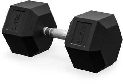 ZEUZ Hexa Dumbbell 1 Stuk 32,5 KG – Hexagon Gewichten – Krachttraining Dumbell geschikt voor CrossFit & Fitness