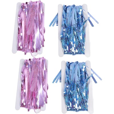4 STUKS Set Klatergoud Deurgordijn Opvouwbaar Herbruikbaar Metallic Klatergoud Folie Franje Gordijn voor Feesten veelkleurig