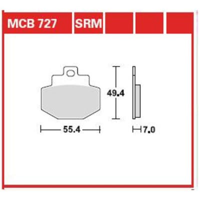 Trw Remblokkenset, schijfrem LUCAS MCB727